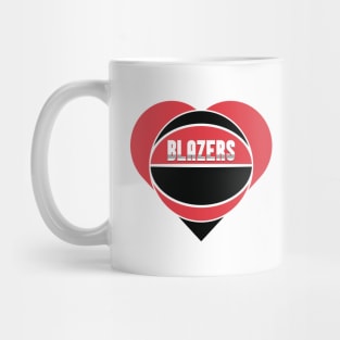 Heart Shaped Portland Trail Blazers Basketball Mug